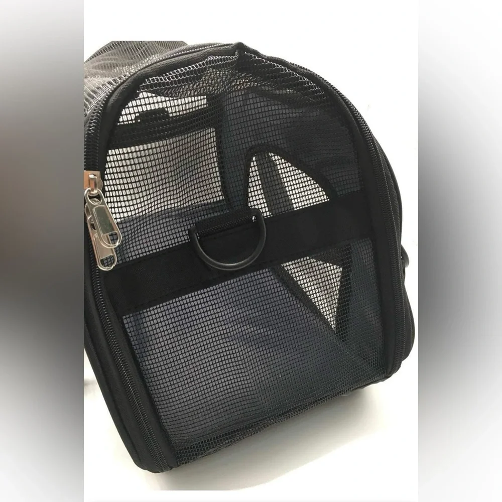 SMALL PET TRAVEL CARRIER PORTABLE BAG - BLACK